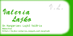 valeria lajko business card